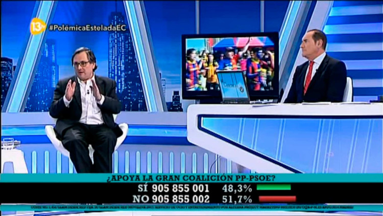 Imatge d'un debat polític a 13TV
