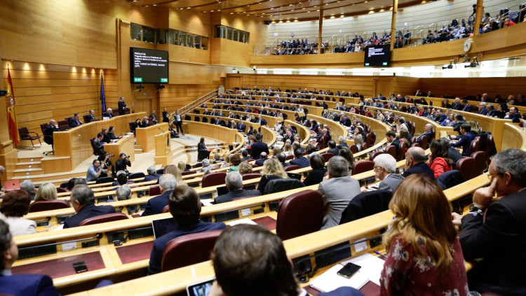 Imatge del Senat durant la sessió d'avui| Senat