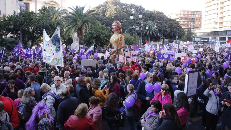 La manifestació feminista d'aquest divendres a València| PSPV-PSOE