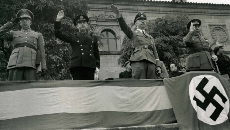 Himmler, durant la seva visita a Barcelona.. Pérez de Rozas, AFB