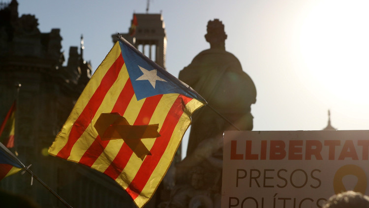 Imatge de la manifestació sobiranista a Madrid. Efe