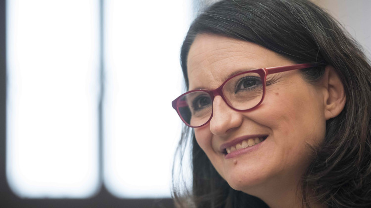 La vicepresidenta valenciana i candidata de Compromís, Mónica Oltra, també ha sigut la portaveu del Govern i la consellera d'Igualtat i Polítiques Inclusives.. Miguel Lorenzo