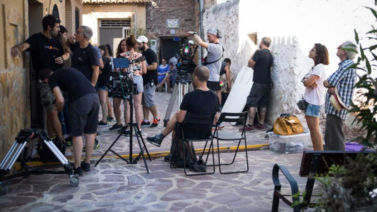 Rodatge de la sèrie d'À Punt 'La forastera'.