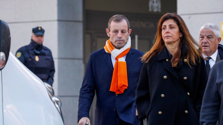 Sandro Rosell amb la seua dona, Marta Pineda. Efe