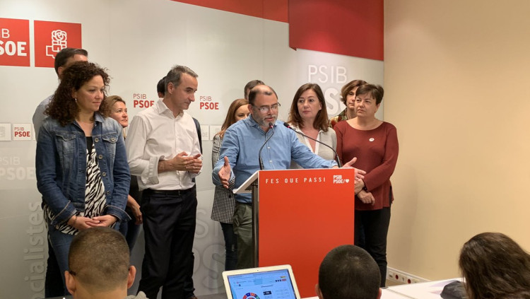 La nit electoral del PSIB. Twitter PSIB @psibpsoe