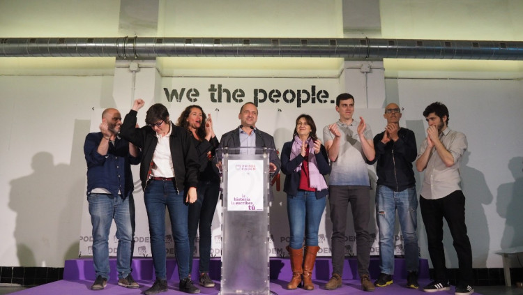 Podem en la nit electoral a València. Violeta Tena
