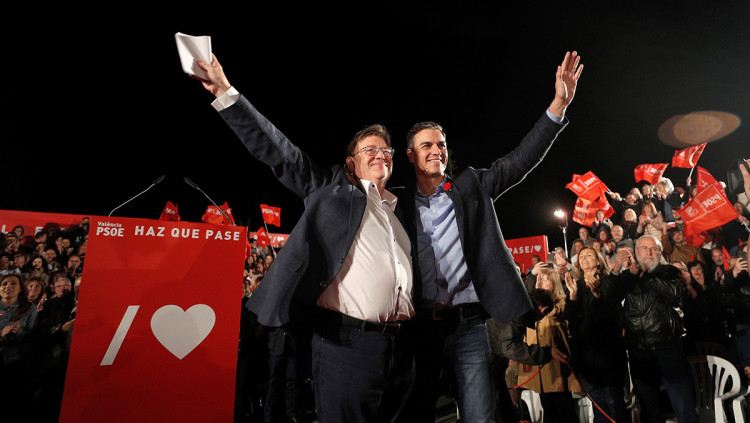 Ximo Puig i Pedro Sánchez. Efe