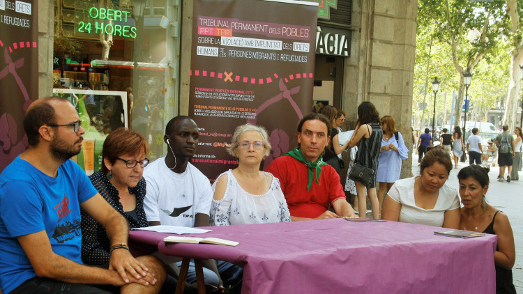 Presentació del Tribunal Permanent dels Pobles a Barcelona el passat 6 de juliol. Xavier Puig i Sedano