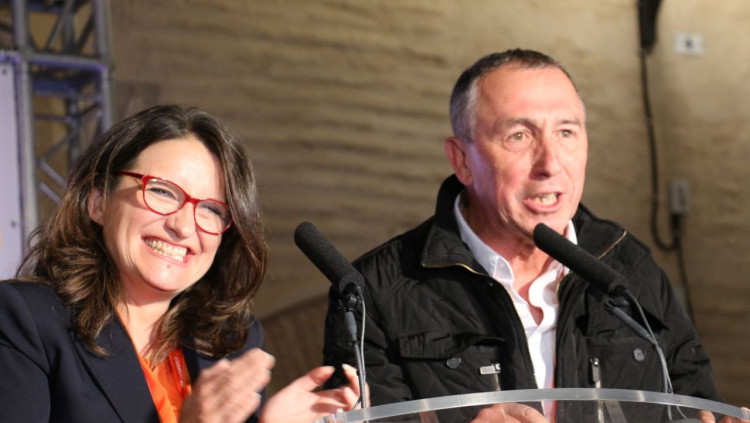 Mónica Oltra i Joan Baldoví. Efe