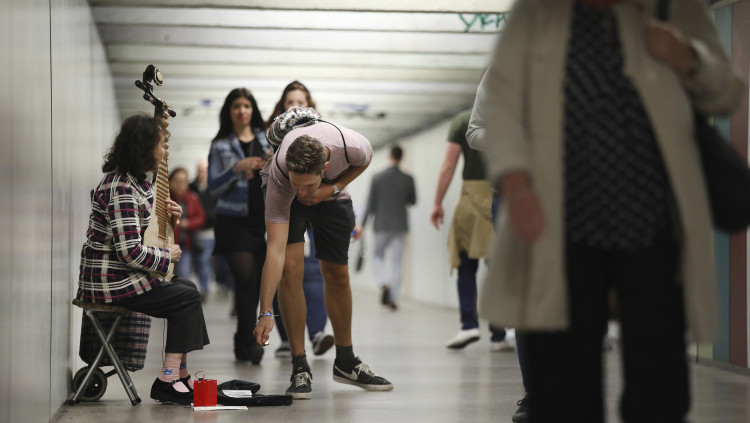 Els músics del metro de Barcelona, els més units. Jordi Play