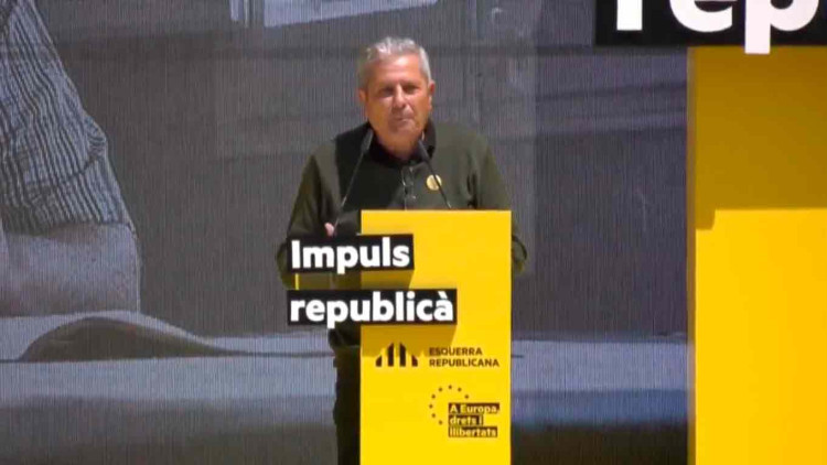 Guillem Agulló, durant un acte electoral d'Ara Repúbliques| ERC