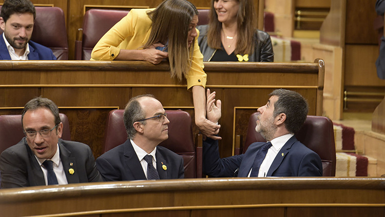 Els presos de Junts per Catalunya seuen al Congrés. Efe