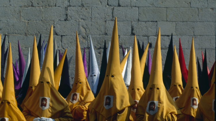 Retratar les tradicions catòliques fou una de les seues obsessions. Setmana Santa de Gandia, anys 80.. FRANCESC JARQUE