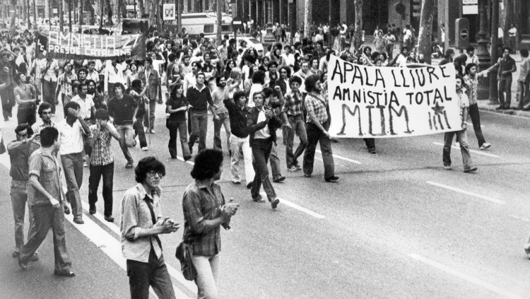Manifestació a Barcelona per l'amnistia el 1977. Efe / Arxiu