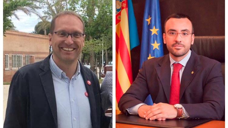 Ernest Blanch, secretari general dels socialistes a Castelló i José Benlloch, alcalde de Vila-real