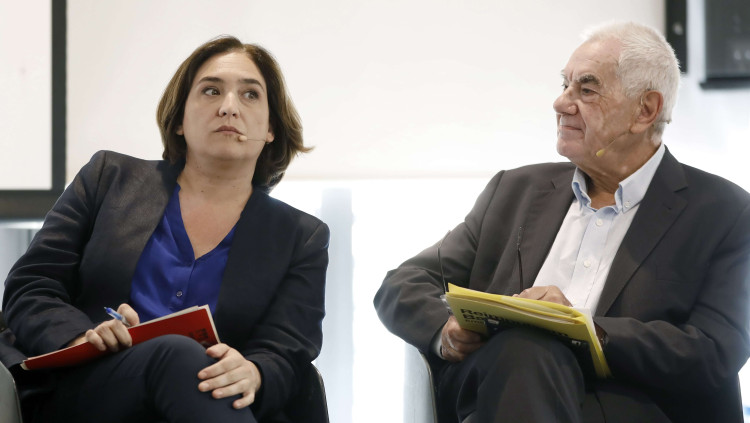 Ada Colau i Ernest Maragall en un debat electoral. Efe
