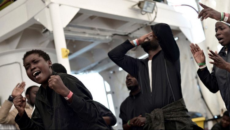 Migrants al vaixell de l'Aquarius| EFE