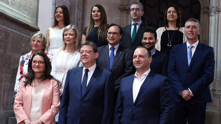 Foto dels nous consellers valencians. Generalitat Valenciana
