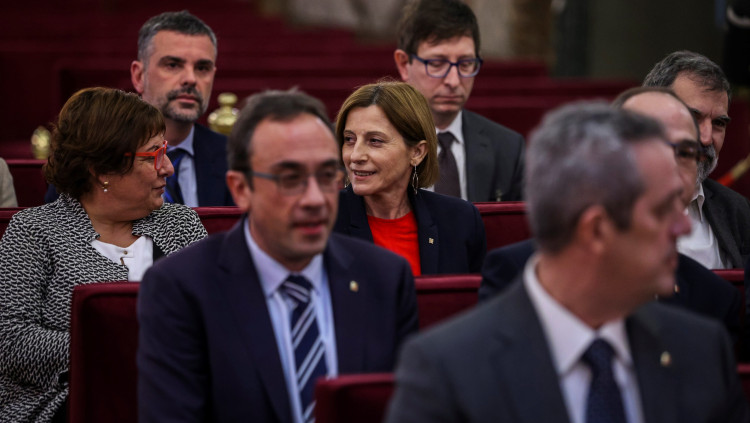 Joaquim Forn, Josep Rull i Dolors Bassa seuen a la banqueta del Suprem. Efe