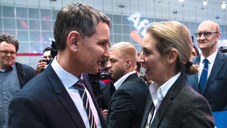 Björn Höcke i Alice Weidel en el congrés federal de l’AfD el desembre de 2017.