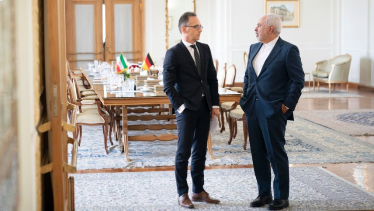 El ministre alemany d'Exteriors Heiko Mass i el seu homòleg iraní, Mohammad Javad Zarif, en una reunió a Teheran.. Der Spiegel