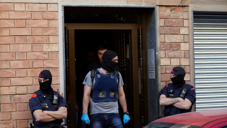 Operació policial a Barcelona l'any 2018. Efe