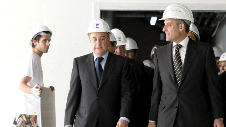 Florentino Pérez amb l'expresident de la Generalitat Valenciana Francisco Camps