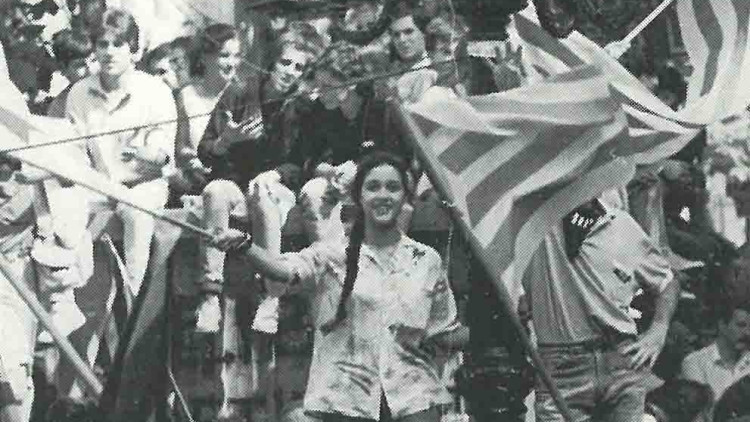 Imatge de la Diada de 1989. Arxiu El Temps