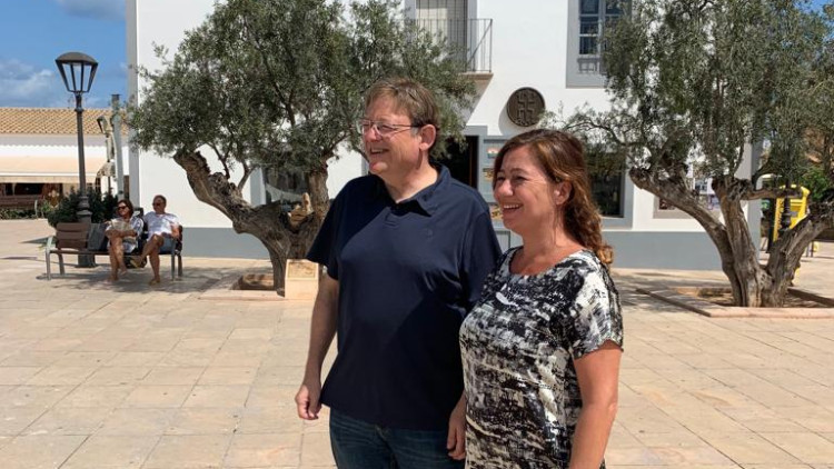 Ximo Puig i Francina Armengol a Formentera. Generalitat Valenciana