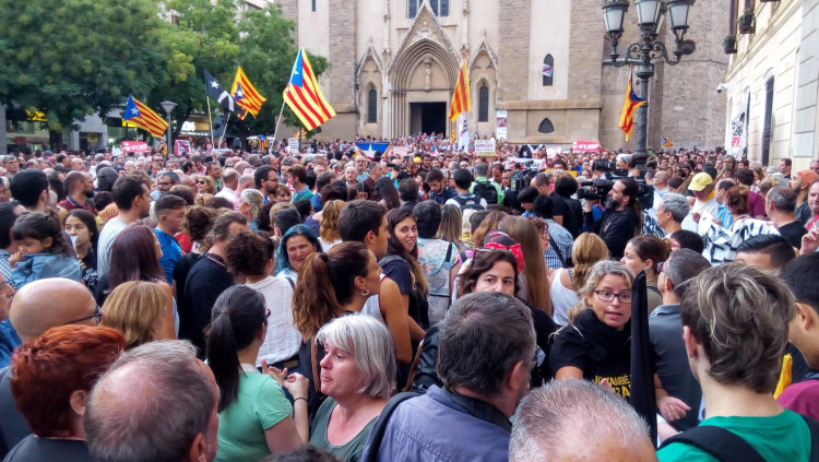 Manifestació a Sabadell de suport als empresonats detinguts. Europa Press