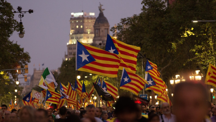 Manifestació de l'1 d'octubre a Barcelona, dos anys després del referèndum. Europa Press