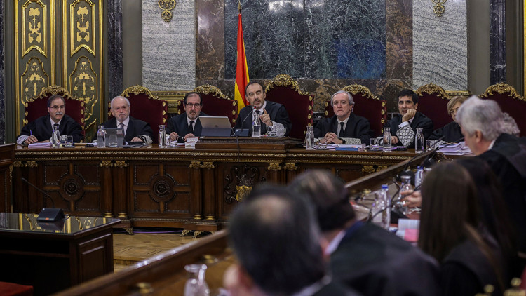 Imatge del Tribunal Suprem presidit per Marchena durant una vista. Agència Catalana de Notícies