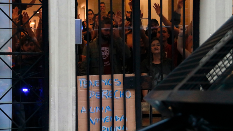Imatge de la mobilització en defensa del Bloc Llavors. ACN - Blanca Blay