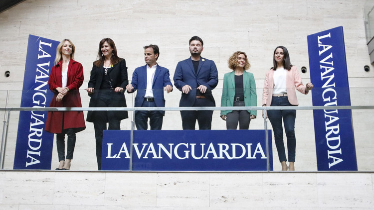Debat electoral de les eleccions del 28 d'abril amb els candidats per la circumscripció de Barcelona organitzat per 'La Vaguardia'. Europa Press