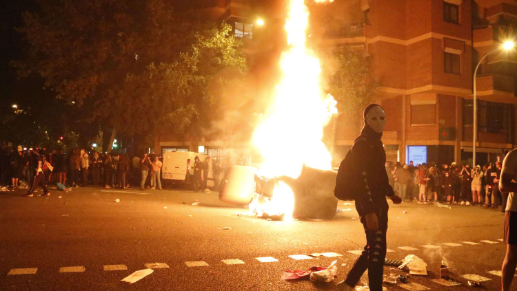 Disturbis a Barcelona la nit del 16 d'octubre. Agència Catalana de Notícies