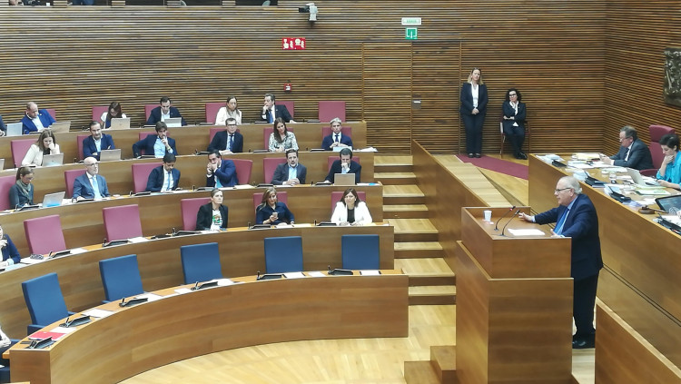 El diputat Vicente Fernández, de Ciutadans, s'adreça a les Corts aquest dijous.