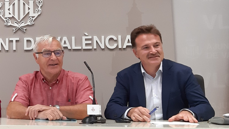 L'alcalde Joan Ribó i el regidor de Mobilitat Sostenible Giusseppe Grezzi | Europa Press