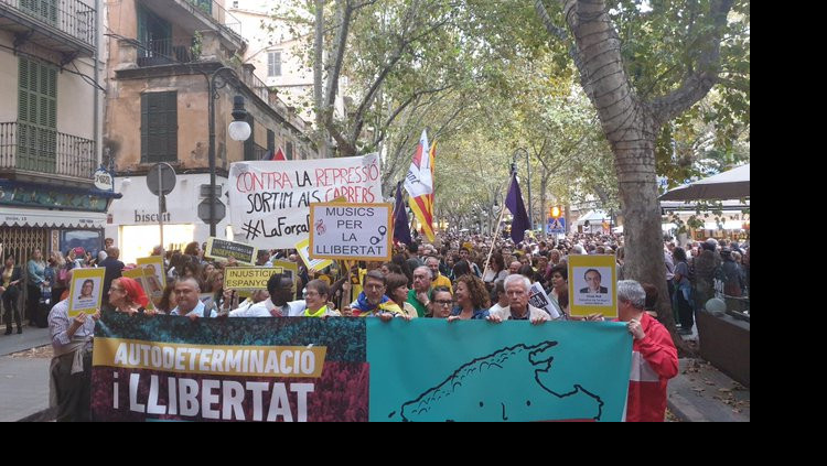 Imatge de la manifestació a Palma