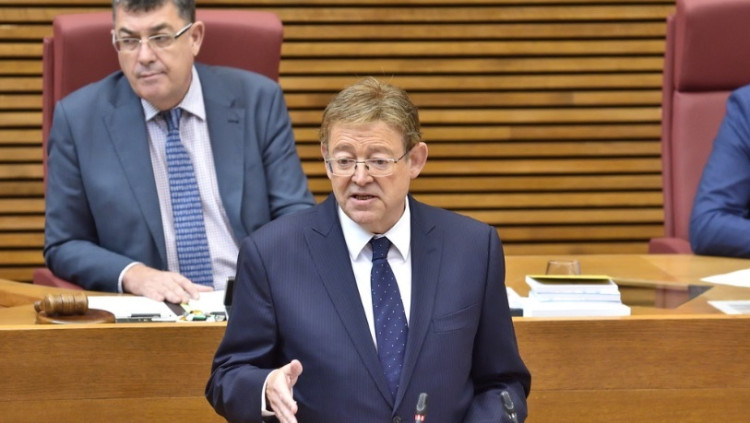 Ximo Puig, president de la Generalitat Valenciana, a les Corts Valencianes| Europa Press