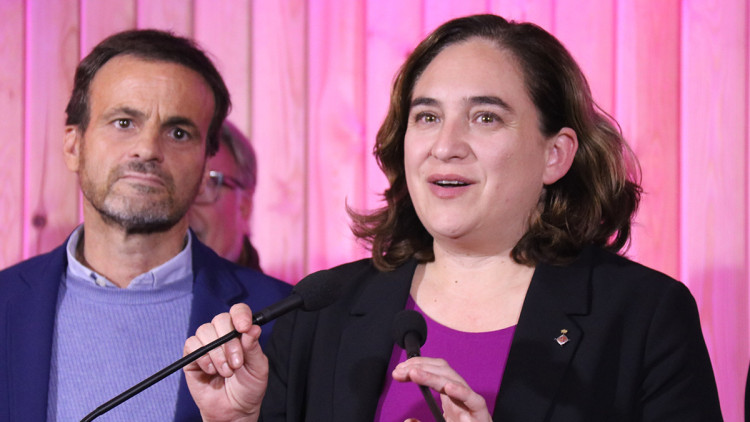 Ada Colau i Jaume Asens compareixen en la seu d'En Comú Podem. Agència Catalana de Notícies