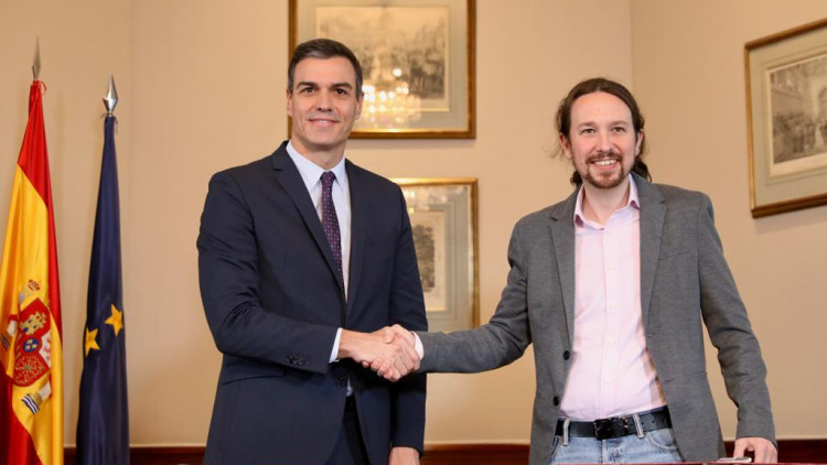 Pedro Sánchez i Pablo Iglesias formalitzen el pacte de govern de coalició| PSOE