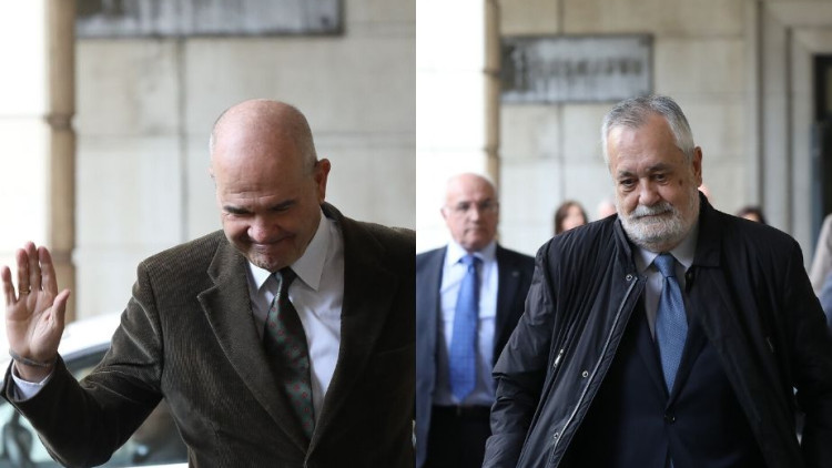 Griñán i Chaves arriben al jutjat. Europa Press