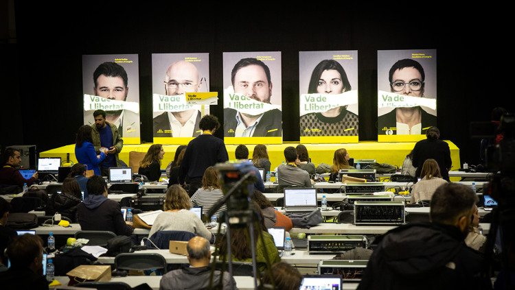 Imatge d'un acte electoral d'Esquerra Republicana. Europa Press