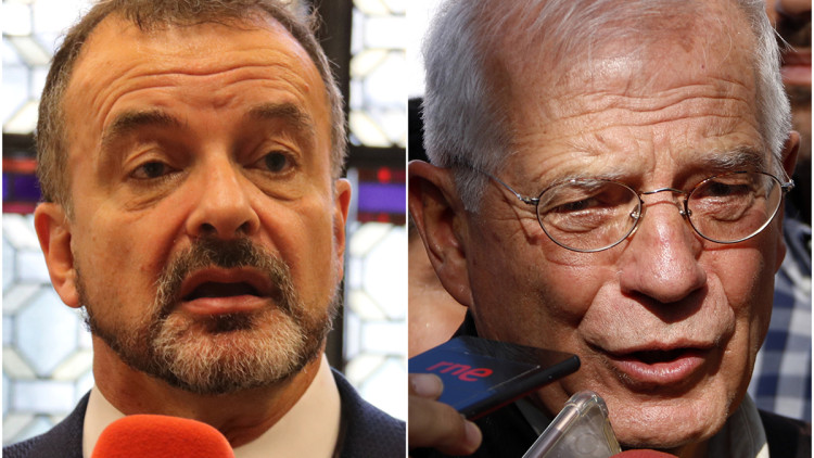 Aldred Bosch i Josep Borrell (muntatge). Agència Catalana de Notícies