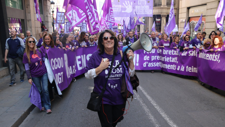 Vaga feminista de l'últim 8 de març a Barcelona. Agència Catalana de Notícies