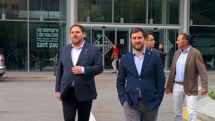 Oriol Junqueras i Toni Comín en una imatge d'arxiu. Europa Press