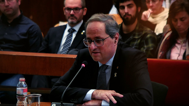 Quim Torra declara davant del jutge. Agència Catalana de Notícies