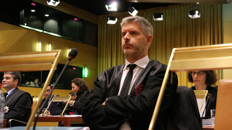 Andreu Van den Eynde, advocat d'Oriol Junqueras, al TJUE. Agència Catalana de Notícies