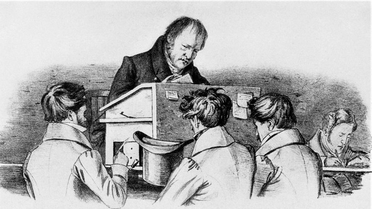 Hegel en un dibuix de Kugler