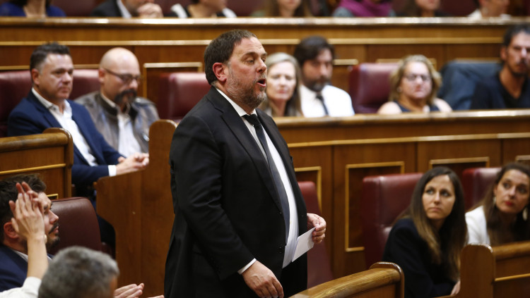 Oriol Junqueras al Congrés dels Diputats. Agència Catalana de Notícies